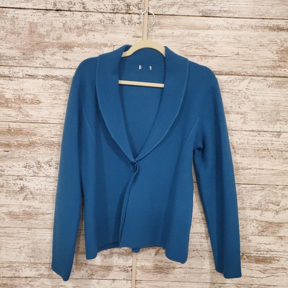 Teal 100% boiled wool jacket - Picture 1 of 3
